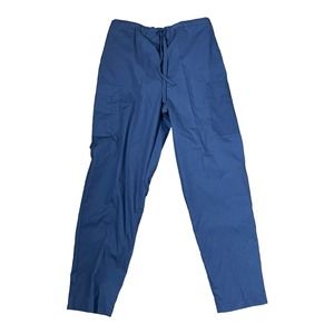 Peaches Uniforms Scrub Cargo Bottom Blue Drawstring‎ Waist 7167C Women Small NWT